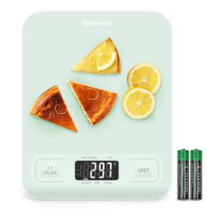 lot 2188 image: Etekcity Food Kitchen Scale, Digital Grams and Ounces for Weight Loss, Baking, Cooking, Keto and Meal Prep, LCD Display, Medium, Green