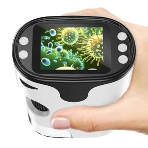 lot 2206 image: 1000X Handheld Microscope for Kids 4K 2.0 Screen Rechargeable Mini Pocket Digital Microscopes wSlides Kit Portable Edu Gift Age 4-6 8-12 Children Students (White)