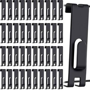 lot 2226 image: Chumia 50 Pieces Gridwall Hooks Hangers Notch Display Hooks Utility Gridwall Hanging Hooks Accessories for Picture Photo Frame Painting Artworks Panel Office Home Grid Panel (Black)