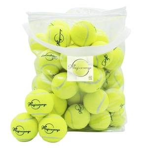 lot 5218 image: Magicorange Tennis Balls, 60 Pack Advanced Training Tennis Balls Practice Balls, Pet Dog Playing Balls, Come with Mesh Bag for Easy Transport, Good for Beginner Training Ball (Green)