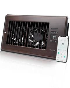 lot 5255 image: Super Quiet Register Booster Fan for 6 x 10 Register Holes, Smart Register Vent with Dual Intelligent Thermostat and WIFI App Control, Heating Cooling AC Vent Fan (ORB)