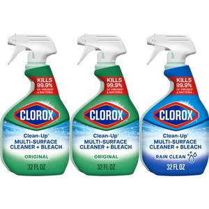 lot 5264 image: Clorox Clean-Up Multi-Surface Cleaner with Bleach  Original and Rain Clean  32 Fl Oz Ea  Pack of 3