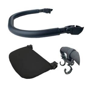 lot 5266 image: Feliliber 3 pcsSet Stroller Accessories PU Leather Armrest, Leg Rest Board and Hook Compatible with Babyzen YOYO 2 and YOYO Stroller (Black)