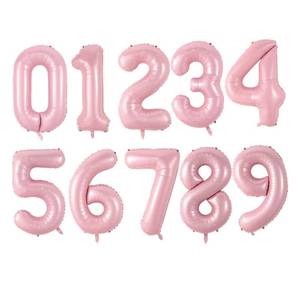 lot 6327 image: AnnoDeel 10 pcs 16inch Number Pink Mylar Balloons, 09 Pink Foil Balloons for Girl Sweet Birthday Wedding Party Decorations Number Balloons