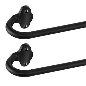 lot 6333 image: TVWOO 2 Pack Wrap Around Curtain Rods, 28 to 48 Inch, 58 Inch Adjustable Blackout Curtain Rod Set, Room Darkening Window Rod, Metal Thicken Hidden Curved Drapery Rod, Matte Black