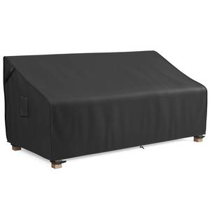 lot 6350 image: MR. COVER 3-Seater Outdoor Couch Cover Waterproof, 80 Inch Patio Furniture Cover for Sofa, Heavy Duty Polyester & Double-Stitched Seams, Classic Black