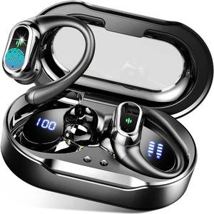 lot 6401 image: Wireless Earbuds, 2025 Bluetooth 5.4 Headphones Sport, Bluetooth Earbuds with ENC Noise Canceling Mic, 50H Stereo Wireless Headphones IP7 Waterproof with Earhooks, Dual LED Display for WorkoutRunning