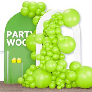 lot 6419 image: PartyWoo Lime Green Balloons 120 pcs Different Sizes of 18 12 10 5 Inch Neon Yellowish Light Green Latex Balloon Arch Kit Garland for Graduation Halloween Summer Birthday Party Decorations Green-Y6
