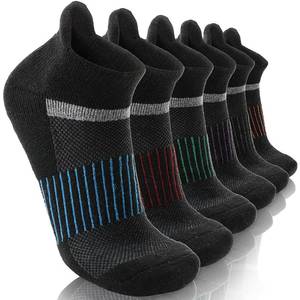 lot 6443 image: Anlisim Merino Wool Quarter Hiking Socks Compression Warm Thermal Winter Thick Cushion Running Moisture Wicking No Show Socks Gifts Stocking Stuffers for Women Men 6 Pairs(Black,M)