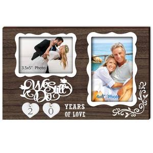 lot 9065 image: EXQUIDECA We Still Do Double Picture Frame Holds 4X6 Inches and 3.5X5 Inches,1-99 Years of Love Anniversary Wedding Marriage Blessing Gifts for Couples