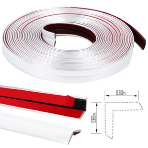 lot 10180 image: Peel and Stick Wall Trim Molding, 33ft�1.2in Self Adhesive Wall Corner Guard & Edge Protector Inside Outside Corner Molding for Wall Edge Corner Protector and Wall Repair - Grey (2 Rolls in Lot)