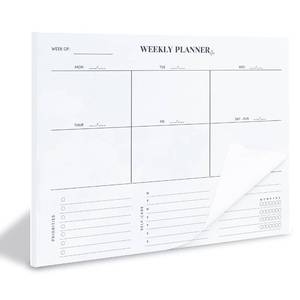 lot 10201 image: Nook Theory 8.5 x11 Weekly Task Planner Pad Tear Off - 52 Pages Undated To Do List Notepad, Full Year Productivity Planning Pad for Study and Work Desk (Plain, 3 in Lot)
