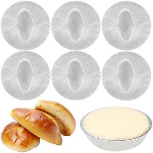 lot 10229 image: 100 Pcs Bowl Covers for Bread Proofing, Elastic Sourdough Bread Baking Rising Supplies, Disposable Plastic Fresh Keeping Bags Food Storage Covers (White, 2 in Lot