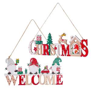 lot 10239 image: Christmas Decorations Xmas Hanging Sign Wooden Christmas Welcome Door Hanging Sign 2 Pcs Christmas Ornaments for Outdoor Indoor Wall and Christmas Tree Ornaments Christmas Party Supplies (4 Bags)