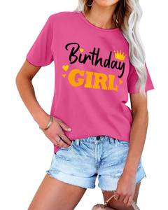 lot 10250 image: PROMOTED TO BIG SISTER Happy Birthday Shirts for Women Cute Birthday Girl Tee (X-Large, Pink-One)