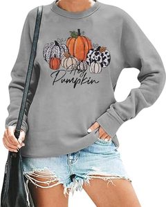 lot 10276 image: FAYALEQ Fall Sweatshirt Size Medium Causal Football Shirt for Women, Gray