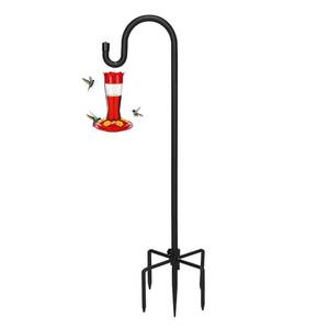 lot 11441 image: Kingsyard Adjustable Shepherd Hooks for Outdoor - 60 INCH Heavy Duty Bird Feeder Pole with 5 Prong Base, Hummingbird Feeder Stand, Garden Plant Baskets, Weddings Decor, Solar Light Lanterns