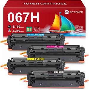 lot 11457 image: MYTONER 067H 067 Toner Cartridge Set Compatible Replacement for Canon 067H 067 Toner Cartridge High Capacity for imageCLASS MF656Cdw LBP632Cdw MF654Cdw MF653Cdw LBP633Cdw Printer (4 Pack 067H Ink)