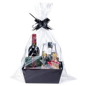 lot 11461 image: MADHOLLY 6 Set Baskets for Gifts Empty - Sturdy Kraft Gift Basket Kit for Wrapping Gift, with Cellophane Wrap Pull Bows for Career Advancement Elder Birthday Graduation Business Halloween