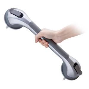 lot 11465 image: TAILI Shower Grab Bars, 16 Inch Shower Handle Strong Suction Grab Bar, Bathroom Safety Grip for Seniors, Elderly, Handicap, No Drilling Waterproof, Silver