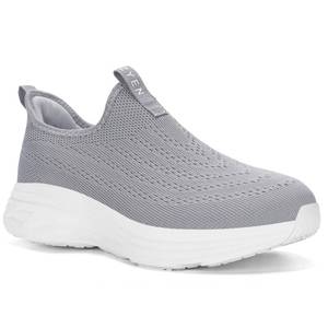 lot 11474 image: ZYEN Mens Walking Shoes Hands Free Non Slip Athletic Sneakers Lightweight Breathable Laceless Comfortable Tennis Sneakers Casual Travel Gym Work Shoe 8820 Grey 42