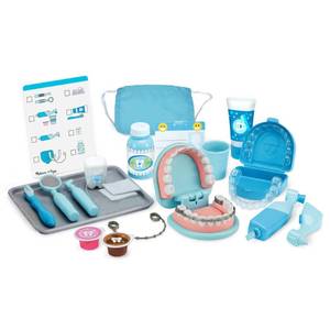 lot 11483 image: Melissa & Doug Super Smile Dentist Kit With Pretend Play Set of Teeth And Dental Accessories (25 Toy Pieces) Pretend Dentist Play Set, For Kids Ages 3
