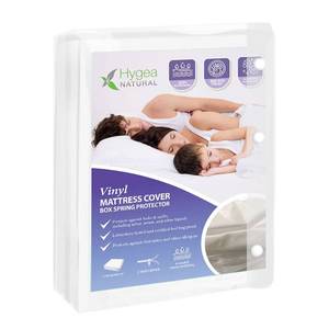 lot 11487 image: 6 Gauge Vinyl Bed Bug MattressBox Spring Cover by Hygea Natural - Waterproof Encasement- Perfect for Bed wetting (Full)