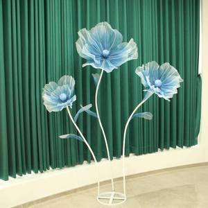 lot 11492 image: YOFNIRG Giant Flowers for Decoration,Wedding Reception Essential,5.6 ft Huge Artificial Silk Flower,Ideal for Party Banquet Background Decor and Photographic Props(Blue)