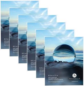 lot 11505 image: MANTELLO ESSENTIALS Front Loading Picture Frame Set - 6-Pack  4x6, 5x7, 8x10, 8.5x11 (Clear, 8.5x11-6 Pack)