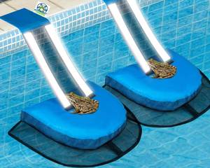 lot 12064 image: Pro Pool Animal Critter Escape Ramp 2Pcs Frog Saver Pads Ladder for Swimming Pools Lily Pad for Frogs Float Life Saving Wildlife Duck Duckling Creature Rescue Bridge Log Maintenance Kits Accessories