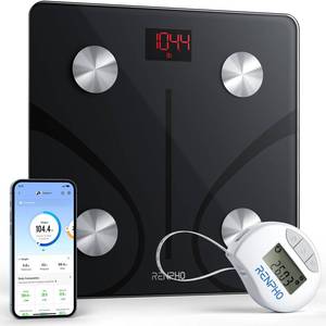 lot 12082 image: RENPHO Smart Scale and Tape Measure, Digital Bluetooth Scale with Tape Measure for Body Measuring, Weight Loss, Muscle Gain, Gift, 400lbs, Inchescm
