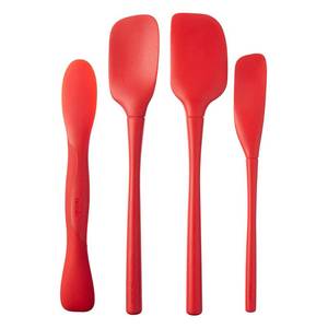 lot 12091 image: Tovolo Flex-Core, Scoop & Spread Spoonula, Spatula, Jar Scraper, Dishwasher-Safe Silicone & Nylon Kitchen Utensils, Set of 4 Tool Set, Candy Apple