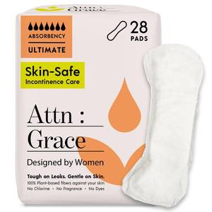 lot 12102 image: Attn Grace Ultimate Incontinence Pads for Women, 28-Pack - High Absorbency, Breathable, Plant-Based - Overnight Pads for Heavy Bladder Leaks & Sensitive Skin