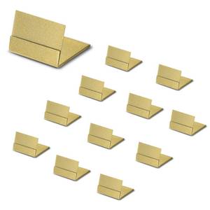 lot 12103 image: PODUFF Gold Table Number Holders, 12-Pack Metal Place Card Stands & Picture Holders with Storage Box - Ideal for Weddings, Anniversaries, and Parties