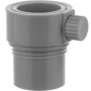 lot 12126 image: Kraemer Plastics Umbrella Pole Stabilizer reducer threaded adapter insert for Baja Deck Pool Sleeves (Light Gray)