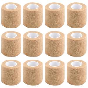lot 12144 image: Vet Wrap for Dogs,2 Inches 5 Yards 12 Pack Self Adhering Bandage Wrap Stretchy,Flexible Wound Cohesive Bandages(Brown)