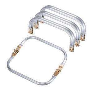 lot 12159 image: uxcell Metal Purse Frame 4Pcs, 7.1 Rectangle Lock Frame Kiss Lock Clasp Bag Frame Hardware Replacements for DIY Purse Handle Bag Making Sewing Craft Carpet