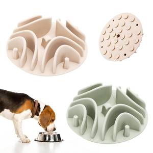 lot 12160 image: 2 Pcs Slow Feeder Insert for Dog Bowl, Anti-Choking Silicone with Strong Suction Cups, Fits Most Dog Bowls, Ideal for Medium, Large Breeds (GreenWhite)