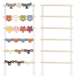 lot 12174 image: SNOWSTAR Macrame Hair Claw Clip Organizer,Hanging Hair Clip Holder and Storage for Women Girls,Claw Clip Hanger Home Decor for Wall,Door,Closet