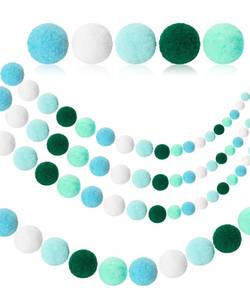 lot 12182 image: Mr. Pen- Christmas Pom Pom Garland, 3 Pack, 19.6Ft, Colorful, Felt Ball Garland
