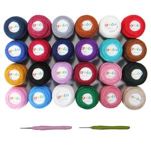 lot 12196 image: Crochet Thread Balls 24 Skeins Embroidery Thread Crochet 24X10g Yarn for Hand Knitting