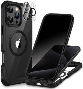 lot 12208 image: CENHUFO Magnetic for iPhone 16 Pro Max Case, Privacy Phone Cover Compatible with Magsafe Built-in Anti Peep Tempered Glass Privacy Screen Protector and Camera Protective Full Body Shockproof -Black