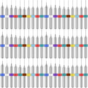 lot 12228 image: Shank Tungsten Carbide Micro Drill Bits Set, Tungsten Steel PCB Print Circuit Board Flute CNC Router Bits for Rough Stone Print Circuit Board Jewelry Engraving (60 Pcs, 0.1-1.0 mm)