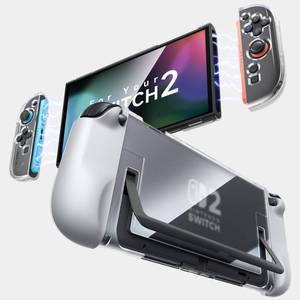lot 12239 image: JSAUX Protective Case for Nintendo Switch 2 (2025), Split Design PCTPU Grip Cover Compatible with Switch 2 Console and JoyCon, Shock-Resistant & Ergonomic