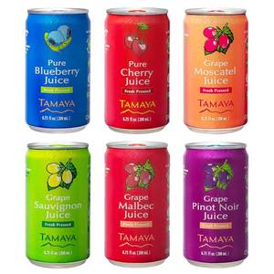 lot 15425 image: Tamaya Juice, Mix Discovery Case, NFC, Fresh Squeezed 6.75 Fl Oz 2 Mini Cans per flavor, Pack of 12, Chile