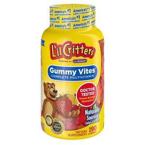 lot 16330 image: L��il Critters Gummy Vites Daily Gummy Multivitamin for Kids  Vitamin C  D3 for Immune Support Cherry  Strawberry  Orange  Pineapple and Blueberry Flavors  190 Gummies