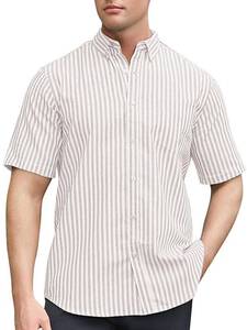 lot 16377 image: Sedyrak Regular Fit Mens Linen Cotton Short Sleeve Shirts Casual Button Down Shirts with Front Pocket(SK381-XXL)