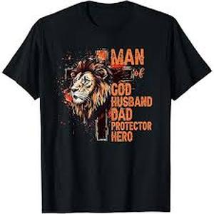 lot 2239 image: Lion Dad Hero Graphic T-Shirt 2XL