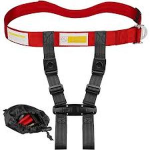 lot 12217 image: Aircraft Safety Harness Belt Assembly Red