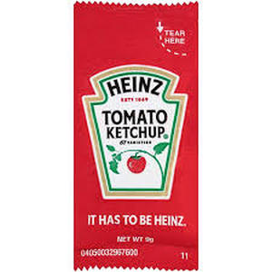 lot 15412 image: Heinz Tomato Ketchup Packets - 200-9g Sachets